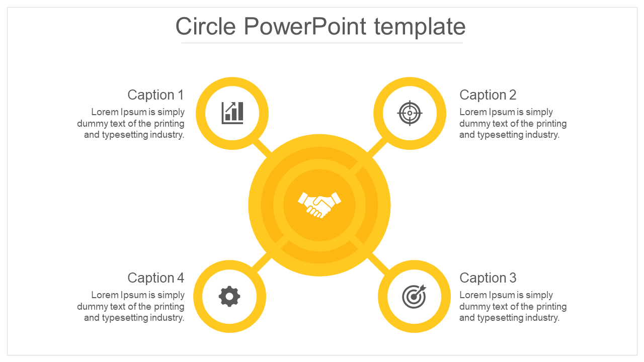 circle powerpoint template-yellow